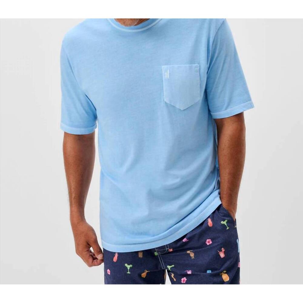 NEW JOHNNIE-O dale cotton blend t shirt in haze